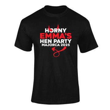 Personalised Horny Hen Party Hen T-Shirt