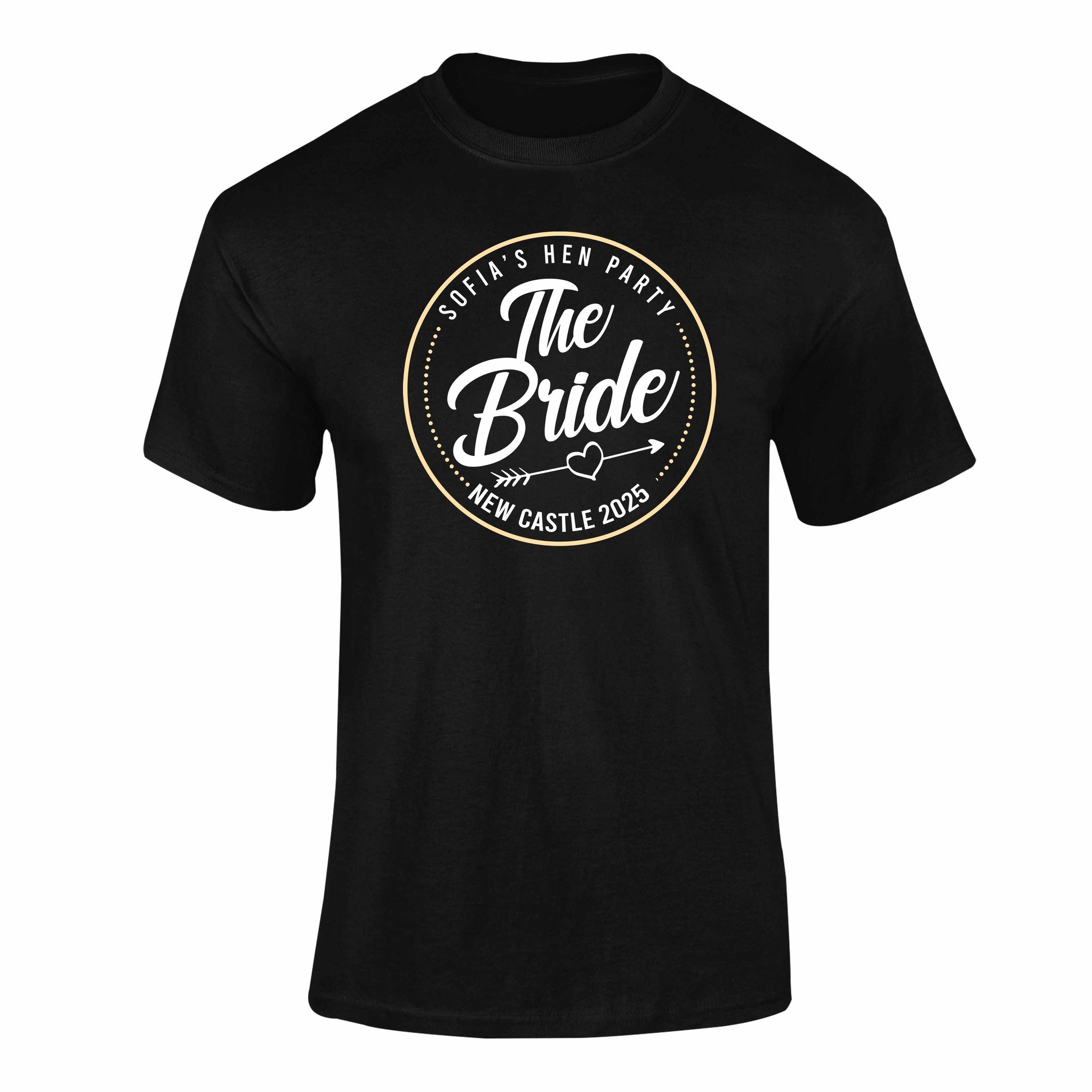 Personalised The Bride Circle Hen T-Shirt