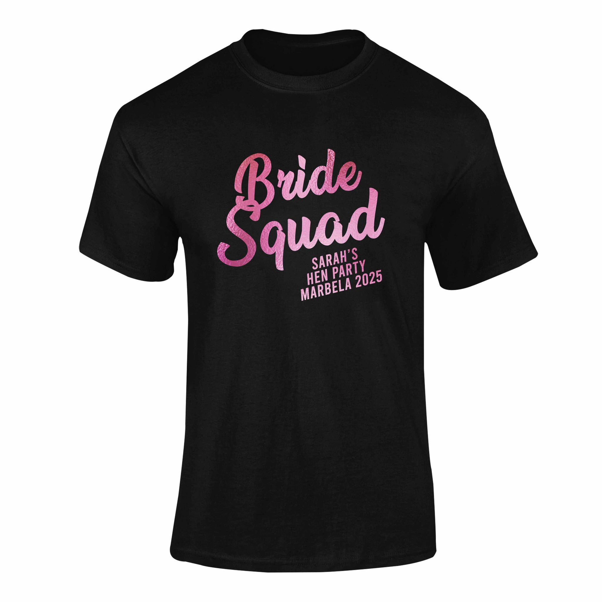 Personalised Pink Bride Squad T-Shirt