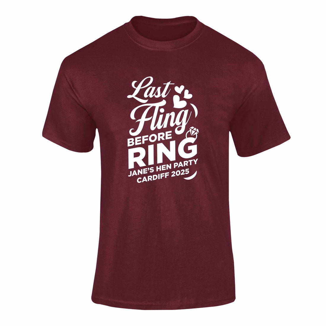 Personalised Last Night Before Ring Hen T-Shirt